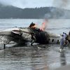 Avião de pequeno porte cai no litoral de São Paulo